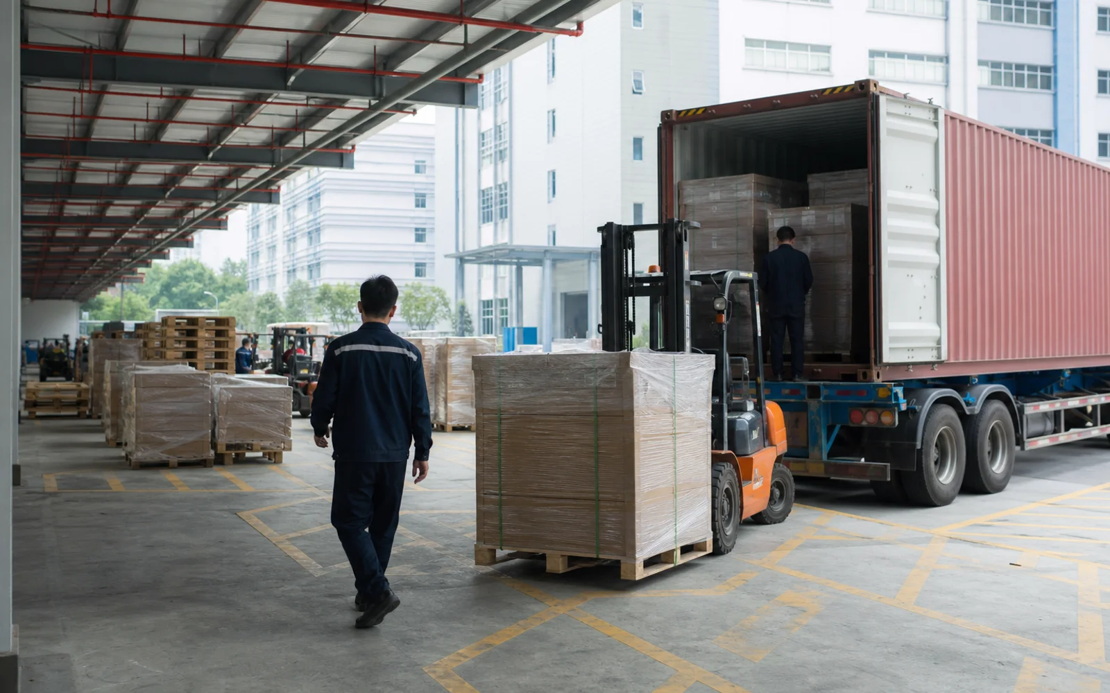 Loading and parking area