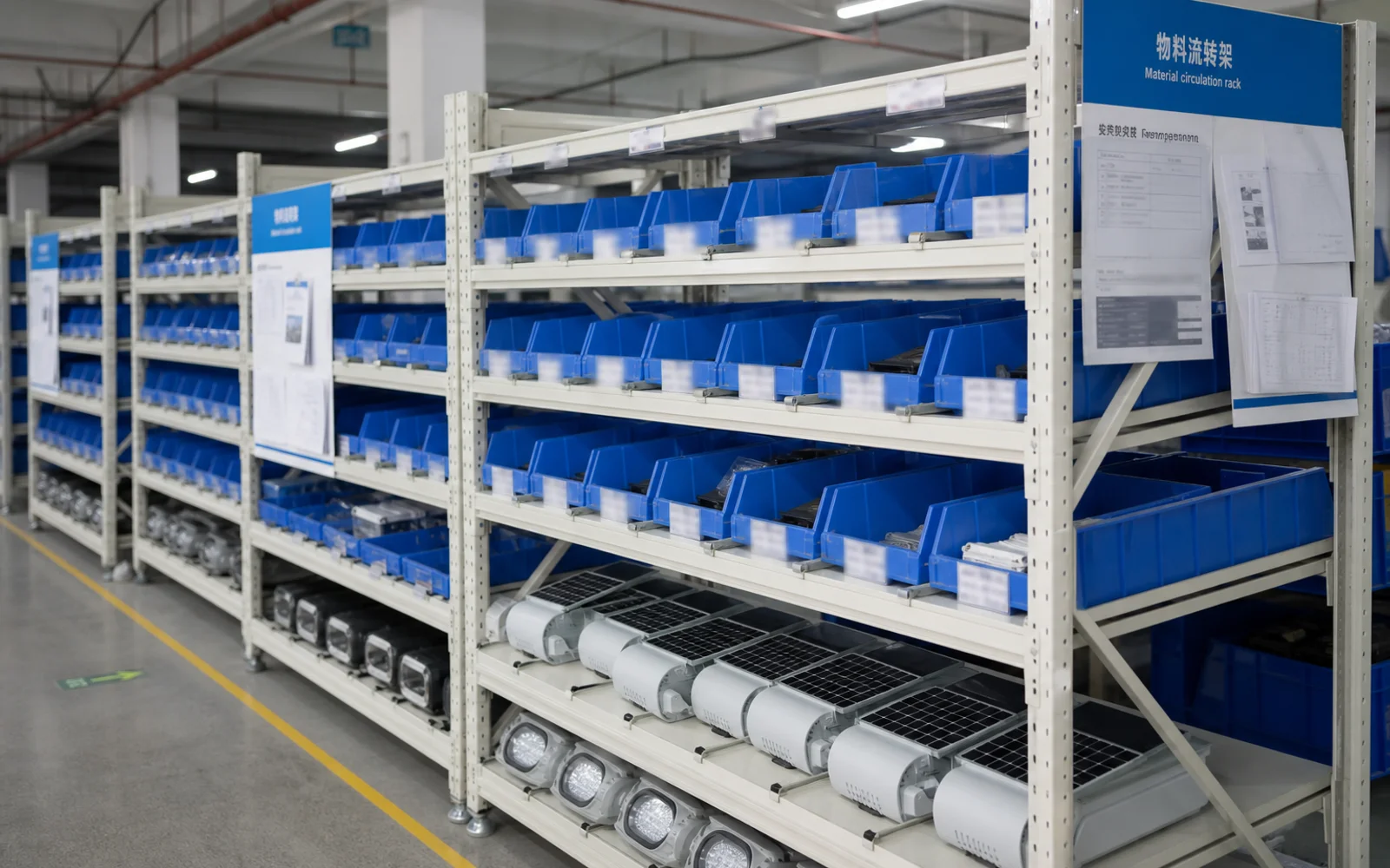 Material flow on the line