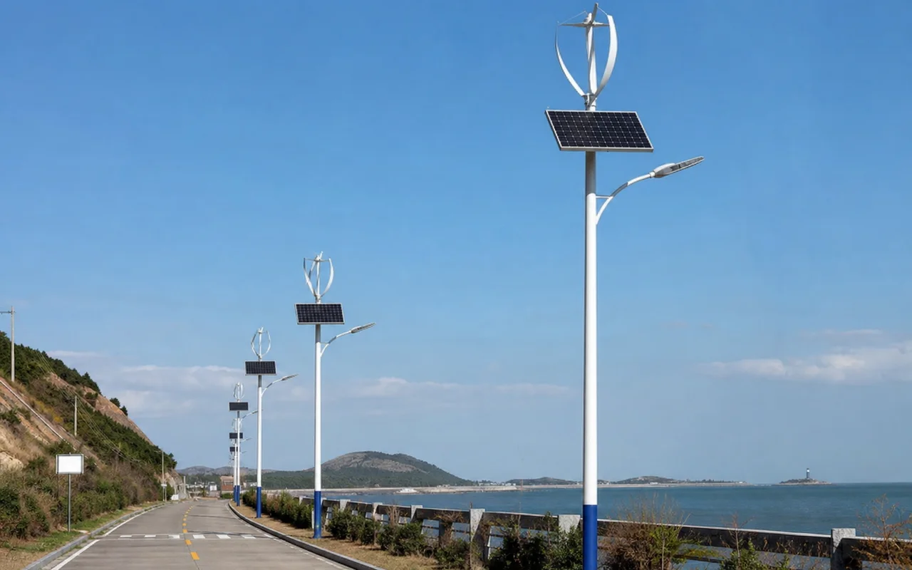Wind-solar hybrid pilot road