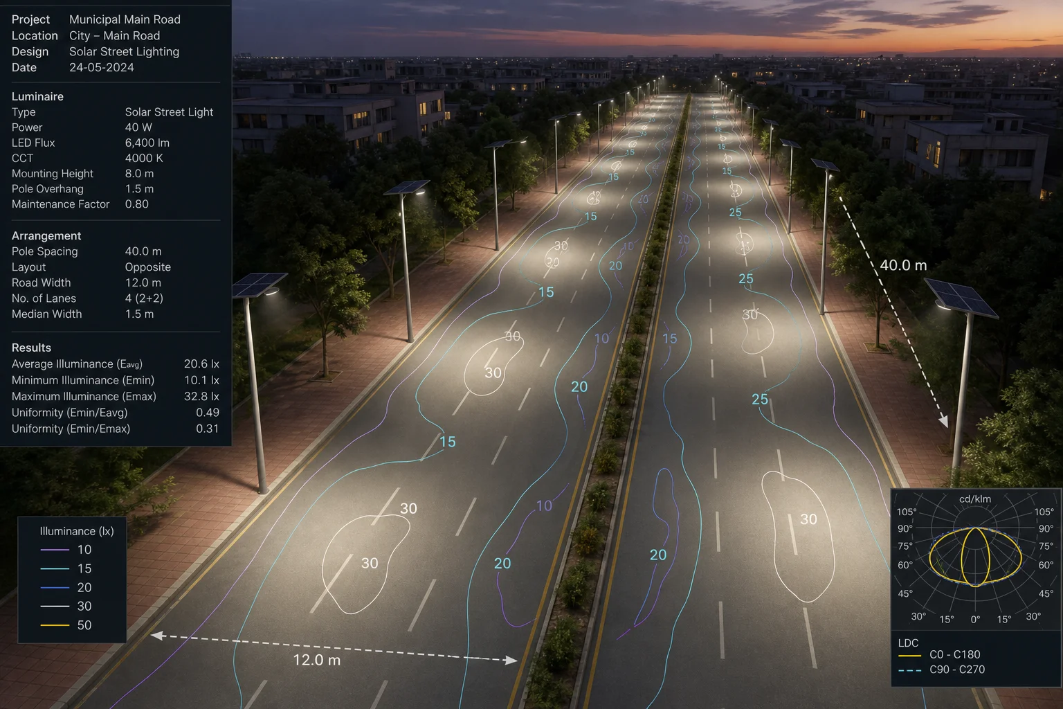 DIALux simulation