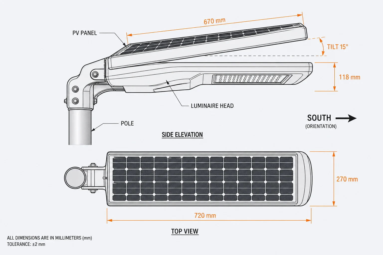 PV panel layout options