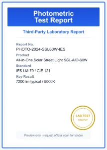 Third-party photometric test