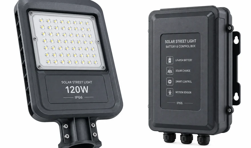 Split Solar Street Light 120W — Luminaire