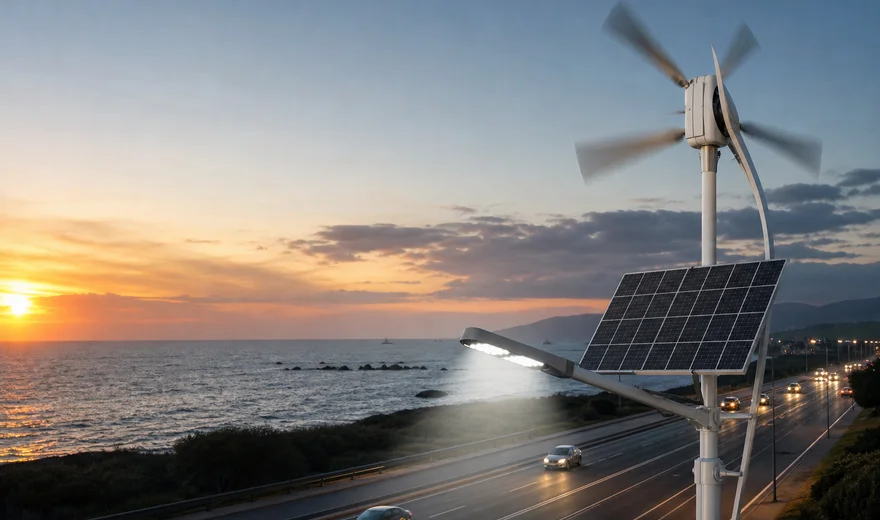Wind-Solar Hybrid Street Light 120W
